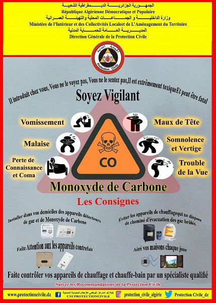 Monoxyde de carbone : attention danger !