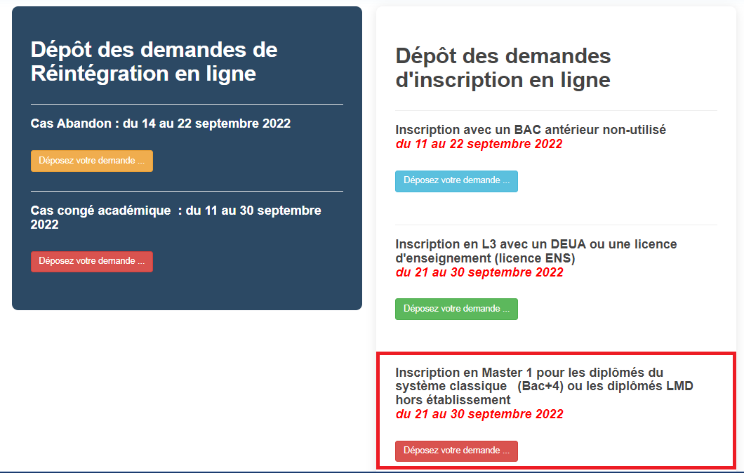 Candidature En Master 1 Au Titre Des 20 Des Places Ouvertes