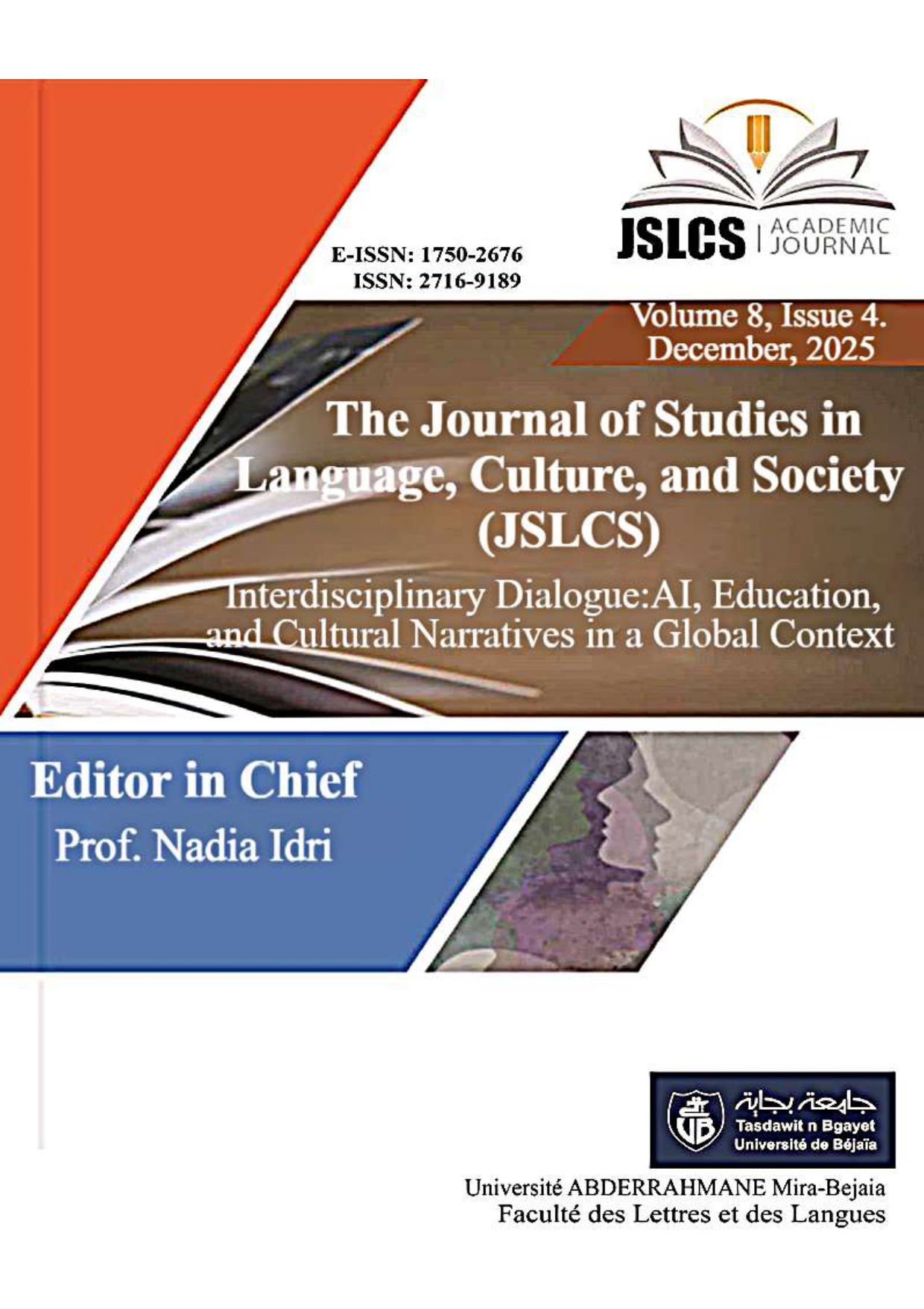 					View Vol. 8 No. 4 (2025): Journal of Studies in Language, Culture and Society (JSLCS)/ December 2025
				